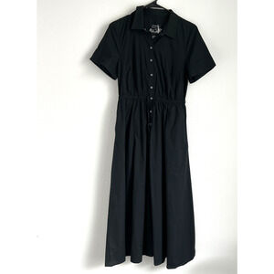 J Crew Cerise Dress In Cotton Poplin Size 4 Black